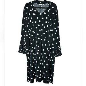 Susan Graver Black and White Polka Dot DressIze 3X